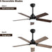 42 in. Farmhouse Ceiling Fan with Light and Remote, High End Ceiling Fans for Bedroom Living Room Study Patio-5-ErisView