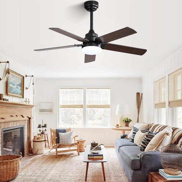 42 in. Farmhouse Ceiling Fan with Light and Remote, High End Ceiling Fans for Bedroom Living Room Study Patio-7-ErisView