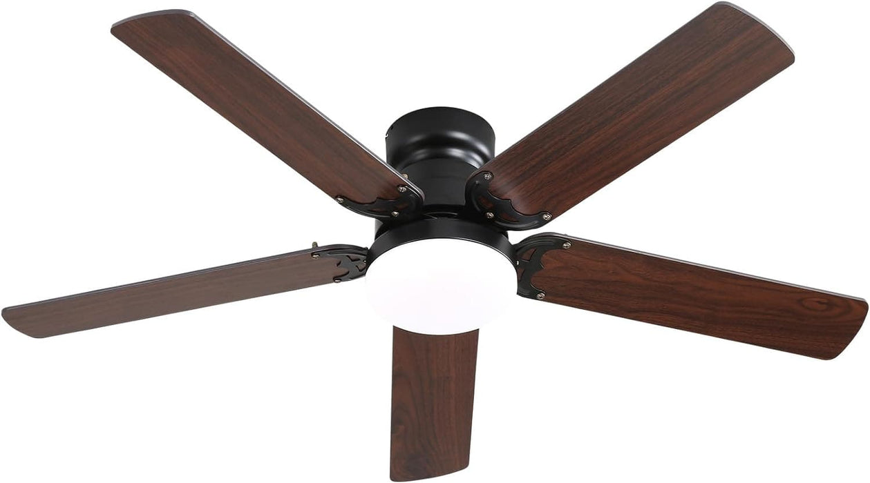 42 in. Farmhouse Ceiling Fan with Light and Remote, High End Ceiling Fans for Bedroom Living Room Study Patio-1-ErisView