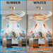 42 in. Gold Chandelier Ceiling Fan with Light and Remote, Retractable Blade Ceiling Fans for Bedroom Living Dining Room, Decorative Ceiling Fan with Light-3-ErisView