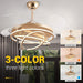 42 in. Gold Chandelier Ceiling Fan with Light and Remote, Retractable Blade Ceiling Fans for Bedroom Living Dining Room, Decorative Ceiling Fan with Light-5-ErisView