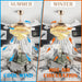 42 in. Gold Crystal Ceiling Fan with Lights, Modern Rings Crystal Chandeliers Ceiling Fan with Remote, Dimmable Invisible Fandelier Ceiling Fan-5-ErisView