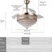 42 in. Gold Dimmable LED Invisible Fandelier with Light, Modern LED Crystal Ceiling Fan-3-ErisView