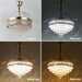 42 in. Gold Dimmable LED Invisible Fandelier with Light, Modern LED Crystal Ceiling Fan-4-ErisView