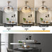 42 in. Gold Dimmable LED Invisible Fandelier with Light, Modern LED Crystal Ceiling Fan-5-ErisView