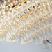 42 in. Gold Dimmable LED Invisible Fandelier with Light, Modern LED Crystal Ceiling Fan-6-ErisView