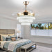 42 in. Gold Modern Crystal Ceiling Fan with Lights, Dimmable Fandelier for Bedroom, Retractable Crystal Chandelier Ceiling Fan for Dining Room-2-ErisView