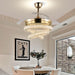 42 in. Gold Modern Crystal Ceiling Fan with Lights, Dimmable Fandelier for Bedroom, Retractable Crystal Chandelier Ceiling Fan for Dining Room-3-ErisView