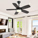 42 in. Indoor Outdoor Black Ceiling Fan, Outdoor Ceiling Fan with Light and Remote, Dimmable Ceiling Fan and Light, Noiseless Bedroom Ceiling Fans-8-ErisView