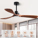 42 in. Indoor Wood Ceiling Fan with Light and Remote for Living Room Office, Farmhouse Black Outdoor Ceiling Fan, Outdoor Patio Fans-11-ErisView