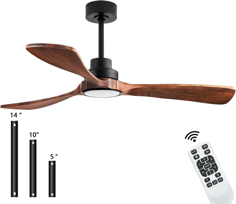 42 in. Indoor Wood Ceiling Fan with Light and Remote for Living Room Office, Farmhouse Black Outdoor Ceiling Fan, Outdoor Patio Fans-12-ErisView