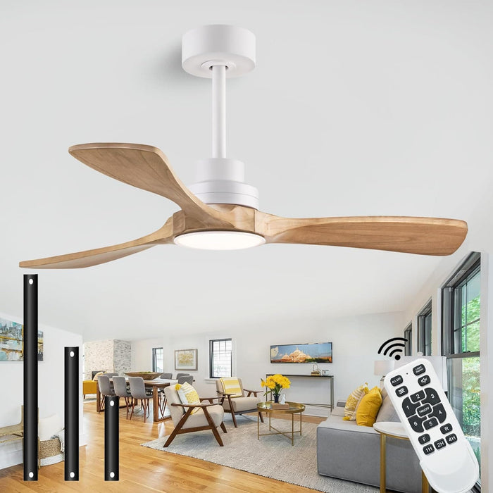 42 in. Indoor Wood Ceiling Fan with Light and Remote for Living Room Office, Farmhouse Black Outdoor Ceiling Fan, Outdoor Patio Fans-13-ErisView