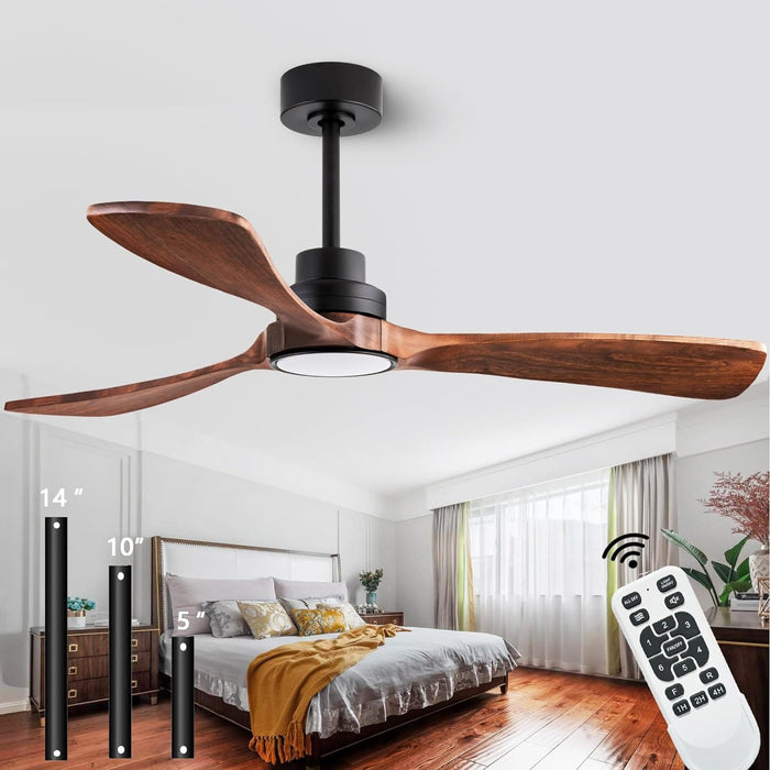42 in. Indoor Wood Ceiling Fan with Light and Remote for Living Room Office, Farmhouse Black Outdoor Ceiling Fan, Outdoor Patio Fans-8-ErisView