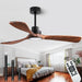 42 in. Indoor Wood Ceiling Fan with Light and Remote for Living Room Office, Farmhouse Black Outdoor Ceiling Fan, Outdoor Patio Fans-8-ErisView