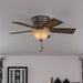 42 in. Low Profile Ceiling Fan with LED Light Kit and Pull Chain, Hugger Ceiling Fan with Light-3-ErisView