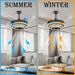 42 in. Modern Black Invisible Ceiling Fan Chandelier Light with Remote, Retractable Decorative Ceiling Fan with Light for Bedroom Living Dining Room -6-ErisView