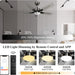 42 in. Modern Ceiling Fan for Porch Patio, Ceiling Fan with LED Light and Remote, Quiet Small Ceiling Fan for Bedroom Kitchen, Brushed Nickel Ceiling Fan-4-ErisView