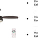 42 in. Modern Ceiling Fan with Light and Remote, Reversible Ceiling Fan for Living Room Bedroom Basement Kitchen, Oil Rubbed Bronze Ceiling Fan-10-ErisView