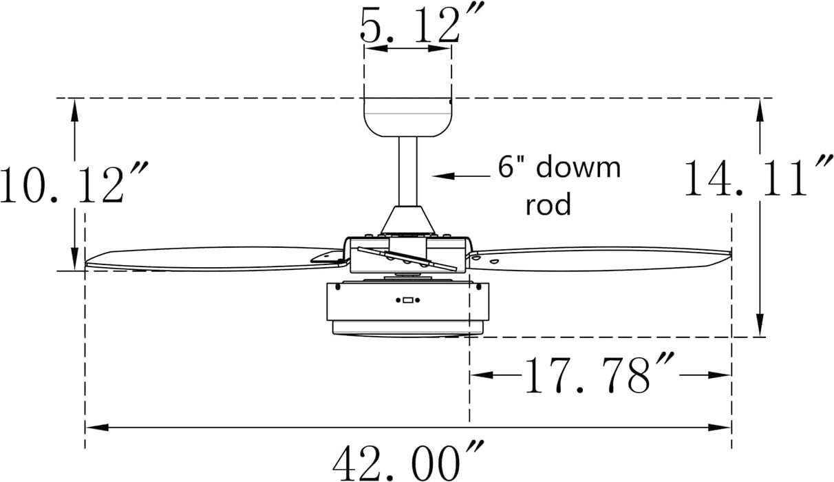 42 in. Modern Ceiling Fan with Light and Remote, Reversible Ceiling Fan for Living Room Bedroom Basement Kitchen, Oil Rubbed Bronze Ceiling Fan-4-ErisView