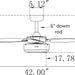 42 in. Modern Ceiling Fan with Light and Remote, Reversible Ceiling Fan for Living Room Bedroom Basement Kitchen, Oil Rubbed Bronze Ceiling Fan-4-ErisView