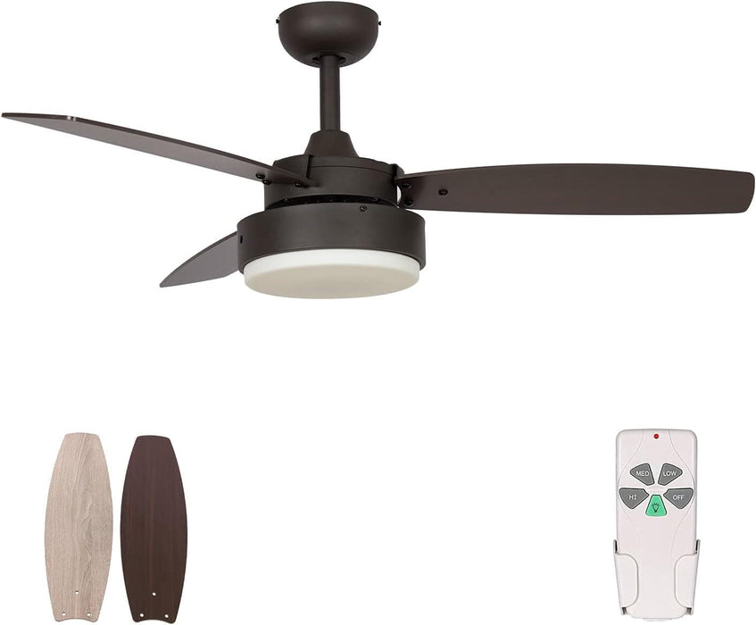 42 in. Modern Ceiling Fan with Light and Remote, Reversible Ceiling Fan for Living Room Bedroom Basement Kitchen, Oil Rubbed Bronze Ceiling Fan-1-ErisView
