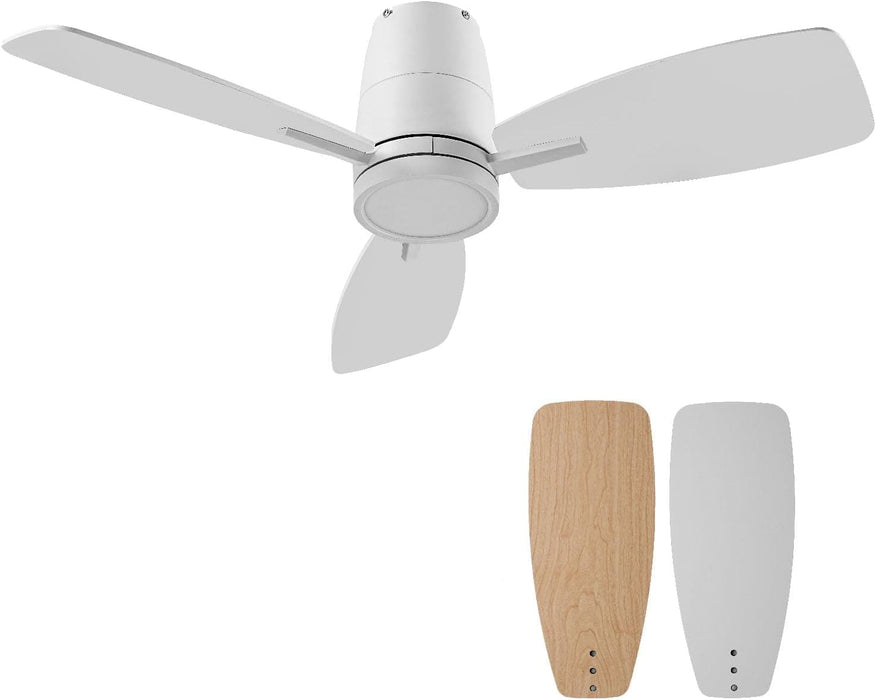 42 in. Modern Ceiling Fan with Lights and Remote, Reversible Quiet Low Profile Ceiling Fan for Bedroom Living Room Dining Room, Office Ceiling Fan-1-ErisView