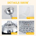 42 in. Modern Crystal Ceiling Fan with Lights and Remote, Dimmable Retractable Fandelier for Bedroom, Invisible Decorative Living Room Fan -8-ErisView