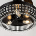 42 in. Modern Downrod Mount Ceiling Fan with Light and Remote Control, 3-Blade Ceiling Fan with Crystal Shade-ErisView