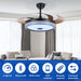 42 in. Modern Fan with Light, Retractable Blade Ceiling Fan with Light and Remote, Bluetooth Speaker, Smart RGB LED Living Room Fan with Light-6-ErisView