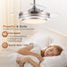 42 in. Modern Fandelier Ceiling Fan for Living Room Dining Room, Retractable Blade Ceiling Fan with Light Remote, Dimmable Brushed Nickel Ceiling Fan -3-ErisView