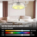 42 in. Modern RGB Ceiling Fan with Light and Remote, LED Fandelier Ceiling Fan with Bluetooth Speaker, Retractable Chandelier Ceiling Fan for Living Room-11-ErisView