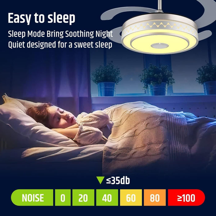 42 in. Modern RGB Ceiling Fan with Light and Remote, LED Fandelier Ceiling Fan with Bluetooth Speaker, Retractable Chandelier Ceiling Fan for Living Room-15-ErisView