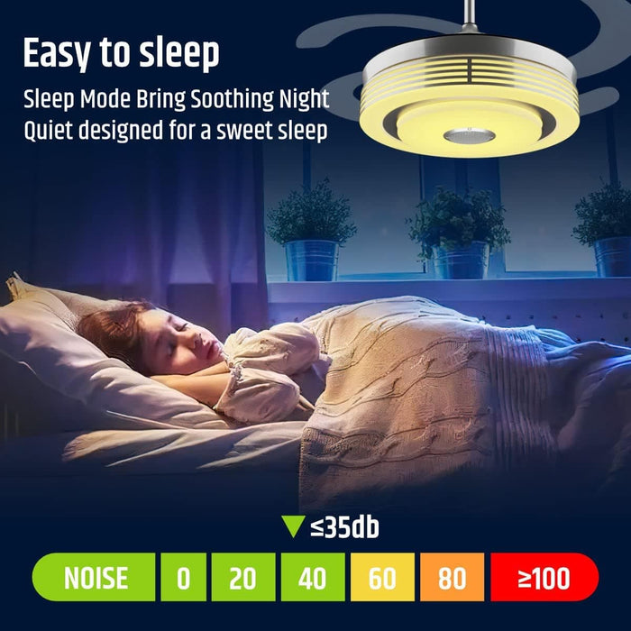 42 in. Modern RGB Ceiling Fan with Light and Remote, LED Fandelier Ceiling Fan with Bluetooth Speaker, Retractable Chandelier Ceiling Fan for Living Room-7-ErisView