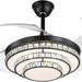 42 in. Modern Remote Control Ceiling Fan and Light, Black Retractable Low Profile Ceiling Fan without Blades, Smart LED Ceiling Fan for Bedroom Living Room-1-ErisView