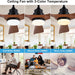 42 in. Modern Remote Control Ceiling Fan and Light, Brown Reversible Quiet Ceiling Fan with Light for Bedroom Living Room-5-ErisView