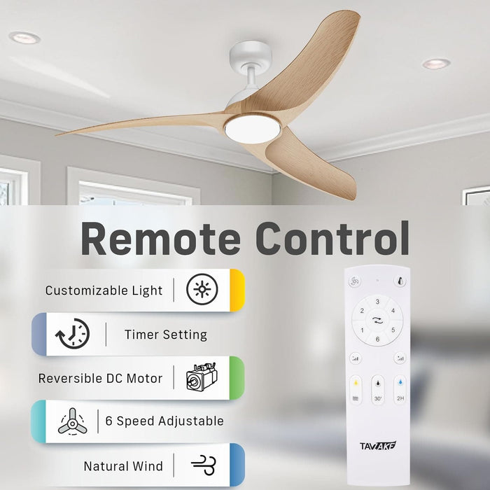 42 in. Modern Wood Bedroom Remote Control Ceiling Fan and Light, Flush Mount Low Profile Quiet Ceiling Fan, Reversible Ceiling Fan Summer Winter-2-ErisView