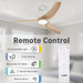 42 in. Modern Wood Bedroom Remote Control Ceiling Fan and Light, Flush Mount Low Profile Quiet Ceiling Fan, Reversible Ceiling Fan Summer Winter-2-ErisView