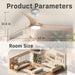42 in. Modern Wood Bedroom Remote Control Ceiling Fan and Light, Flush Mount Low Profile Quiet Ceiling Fan, Reversible Ceiling Fan Summer Winter-8-ErisView