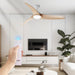 42 in. Modern Wood Bedroom Remote Control Ceiling Fan and Light, Flush Mount Low Profile Quiet Ceiling Fan, Reversible Ceiling Fan Summer Winter-9-ErisView