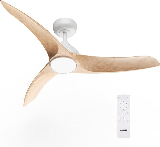 42 in. Modern Wood Bedroom Remote Control Ceiling Fan and Light, Flush Mount Low Profile Quiet Ceiling Fan, Reversible Ceiling Fan Summer Winter-1-ErisView