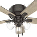 42 in. Noble Bronze Ceiling Fan, Indoor Low Profile Ceiling Fan with LED Light and Pull Chain Control, Hugger Ceiling Fans-8-ErisView
