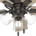 42 in. Noble Bronze Ceiling Fan, Indoor Low Profile Ceiling Fan with LED Light and Pull Chain Control, Hugger Ceiling Fans-9-ErisView