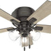 42 in. Noble Bronze Ceiling Fan, Indoor Low Profile Ceiling Fan with LED Light and Pull Chain Control, Hugger Ceiling Fans-1-ErisView