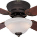 42 in. Oil Rubbed Bronze Ceiling Fan, White Bowl Indoor Dimmable LED Ceiling Fan Light Fixture-2-ErisView