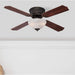 42 in. Oil Rubbed Bronze Ceiling Fan, White Bowl Indoor Dimmable LED Ceiling Fan Light Fixture-5-ErisView