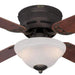 42 in. Oil Rubbed Bronze Ceiling Fan, White Bowl Indoor Dimmable LED Ceiling Fan Light Fixture-1-ErisView