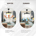 42 in. Pretty Ceiling Fans with LED Light and Remote, Unique Ceiling Fans, Modern Invisible Quiet Ceiling Fans for Living Room, Office Ceiling Fan-4-ErisView