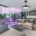 42 in. Pretty Ceiling Fans with LED Light and Remote, Unique Ceiling Fans, Modern Invisible Quiet Ceiling Fans for Living Room, Office Ceiling Fan-7-ErisView