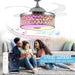 42 in. Pretty Ceiling Fans with Light, Bluetooth Ceiling Fan with Speaker Remote APP Control, RGB Dimmable Reversible Modern Bedroom Ceiling Fans-9-ErisView
