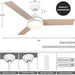 42 in. Remote Control Ceiling Fan and Light, White Low Profile Ceiling Fan, Reversible Dimmable Quiet Ceiling Fans for Bedroom Living Room Dining Room-5-ErisView